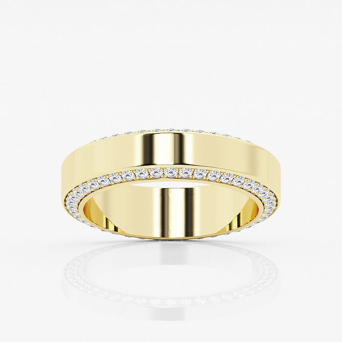 Design ID 5269 - Truly Custom 1 ctw Round Lab Grown Diamond Eternity Band - With High Polish