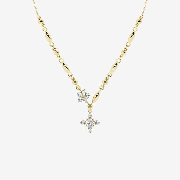 Design ID 5810 - Truly Custom 2 ctw Princess and Round Lab Grown Diamond Fashion Necklace