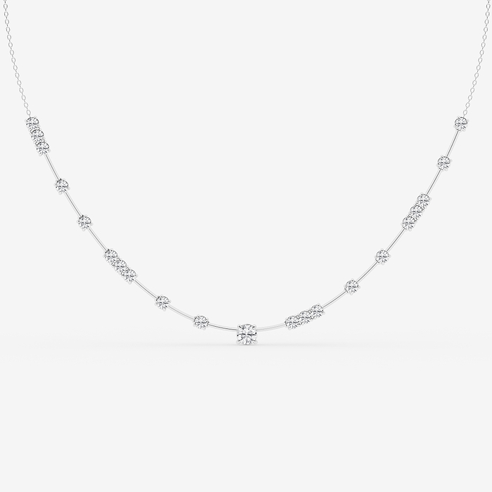 Design ID 9396 - GB Custom 2 7/8 ctw Round Lab Grown Diamond Fashion Necklace