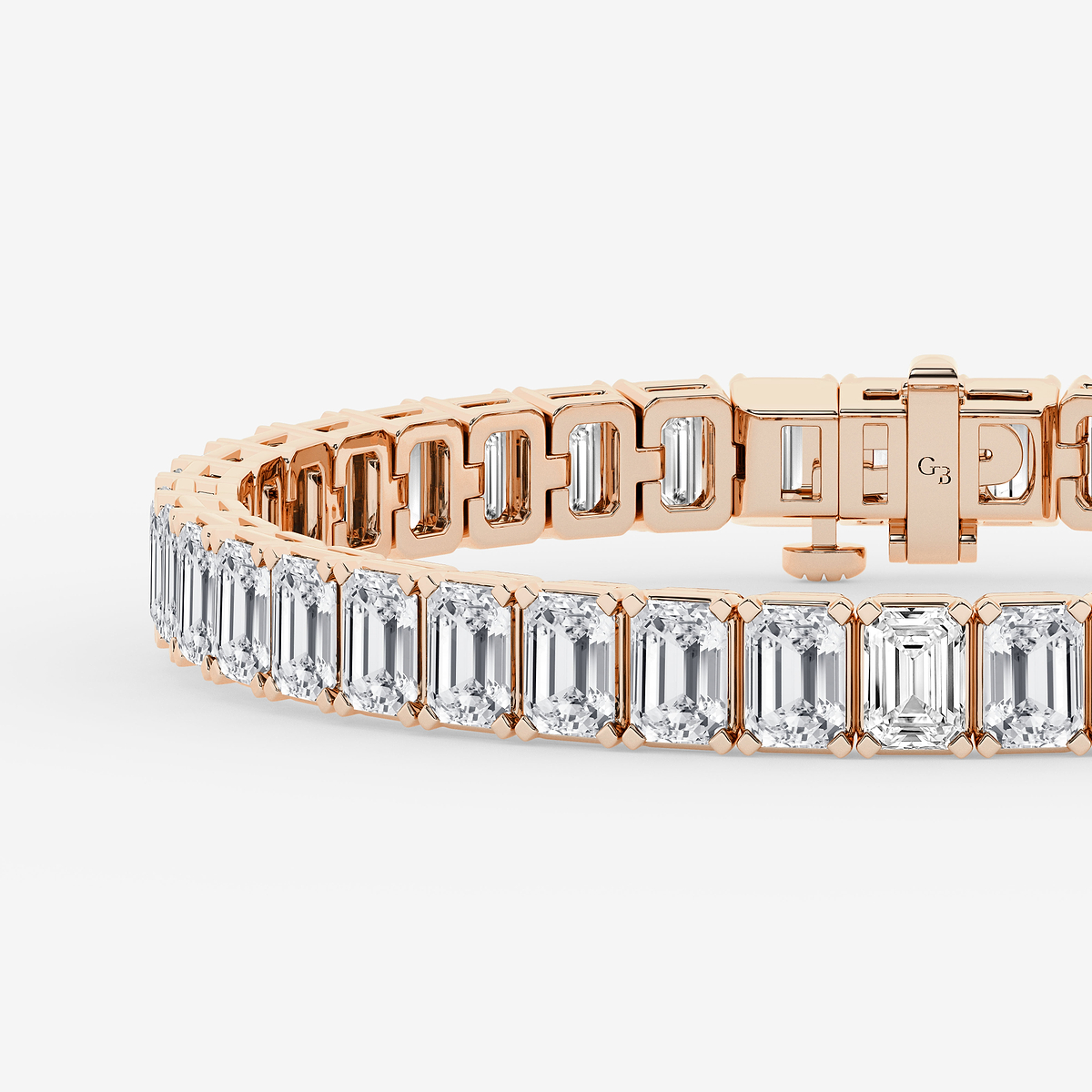 Additional Image 1 for  15 ctw Emerald Lab Grown Diamond Tennis Bracelet - 7 Inches