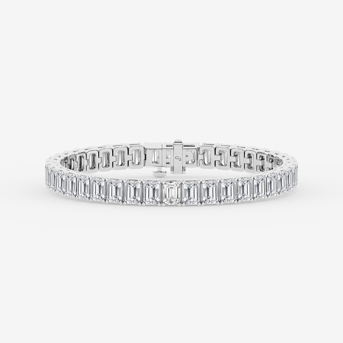 15 ctw Emerald Lab Grown Diamond Tennis Bracelet - 7 Inches