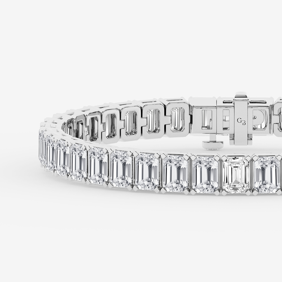 Additional Image 1 for  15 ctw Emerald Lab Grown Diamond Tennis Bracelet - 7 Inches