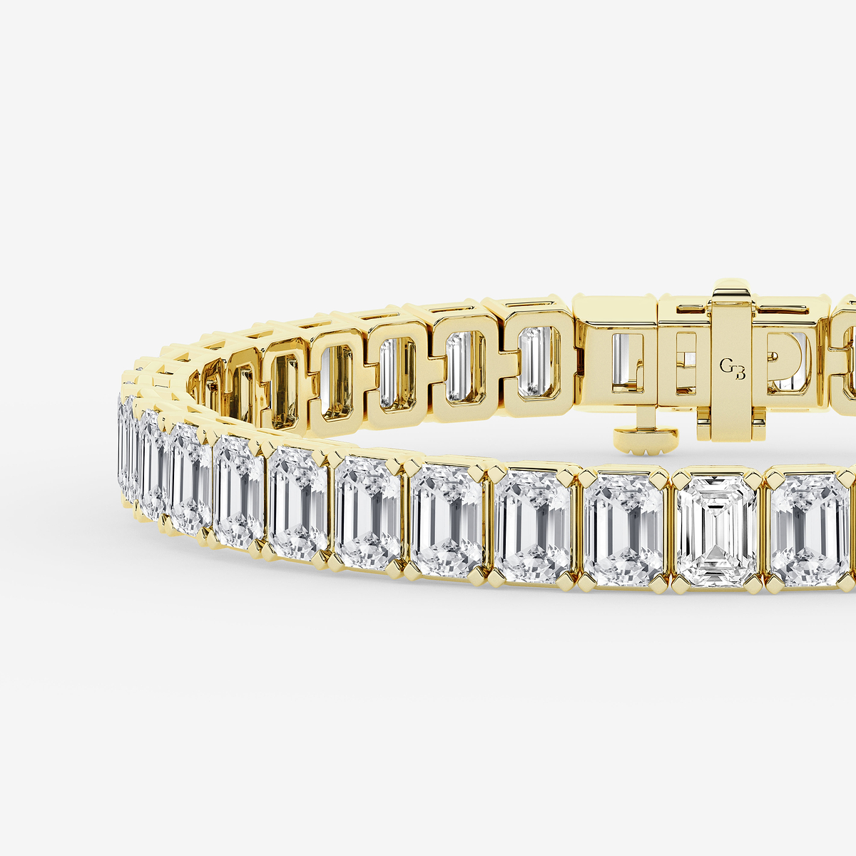 Additional Image 1 for  20 ctw Emerald Lab Grown Diamond Tennis Bracelet - 6.5 Inches