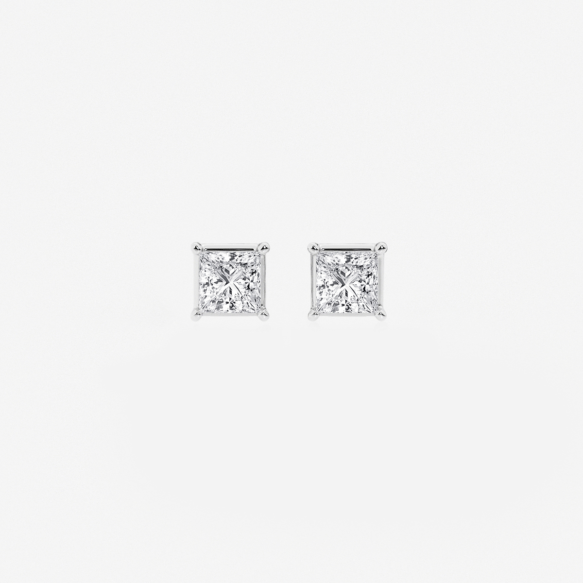 1/2 ctw Princess Lab Grown Diamond Stud Earrings