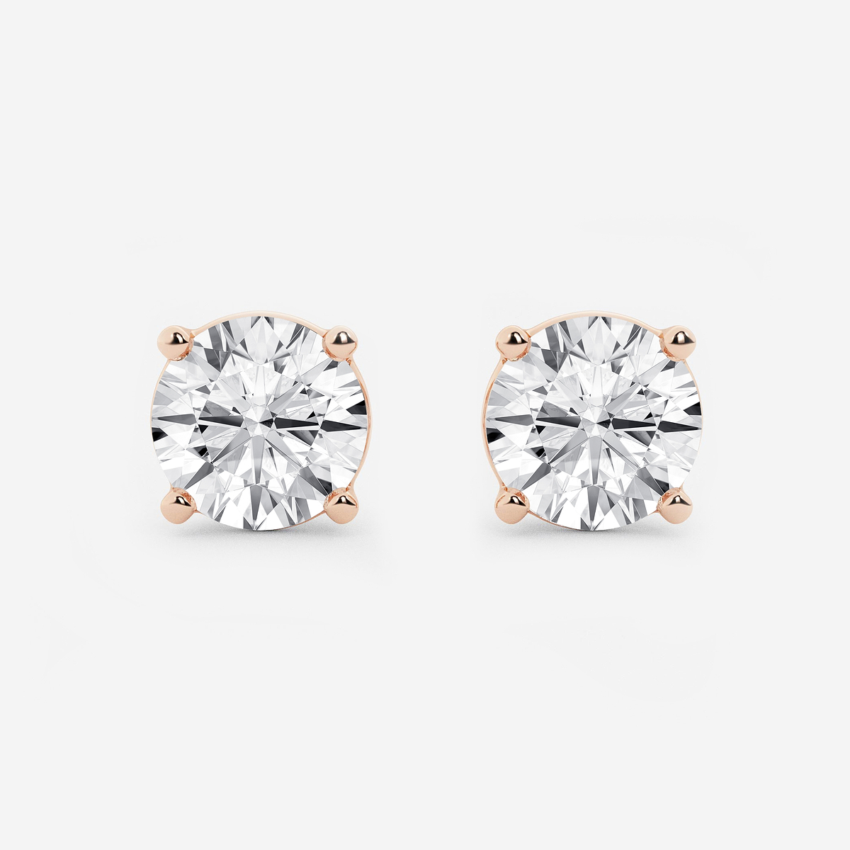 5 ctw Round Lab Grown Diamond Stud Earrings