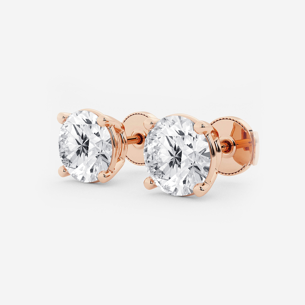 Additional Image 1 for  5 ctw Round Lab Grown Diamond Stud Earrings