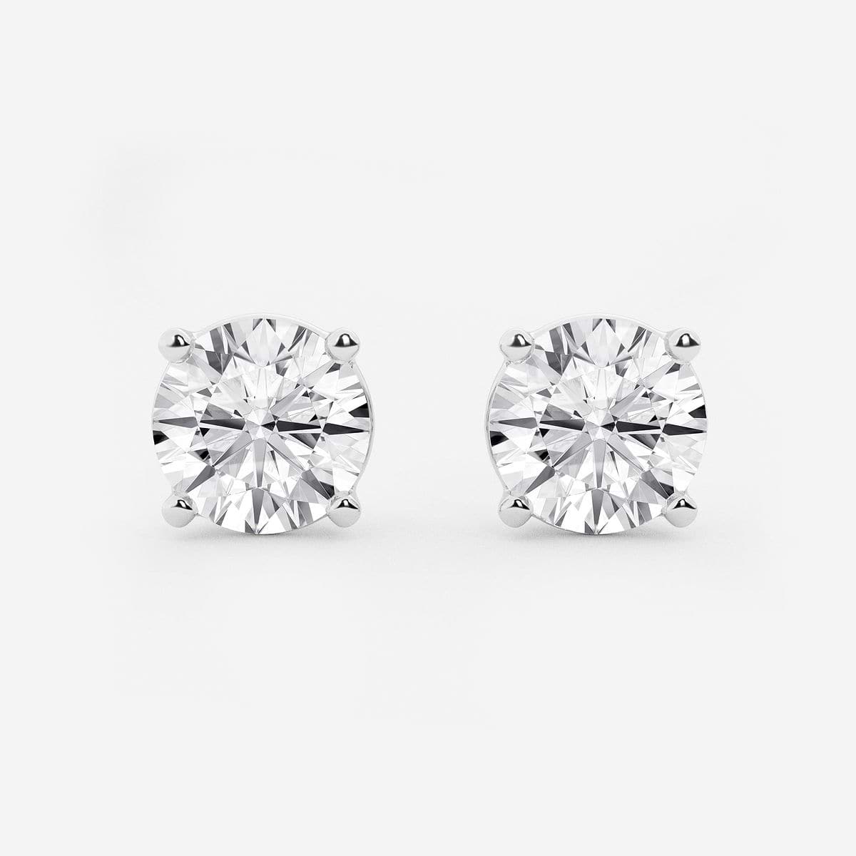5 ctw Round Near-Colorless (F) Lab Grown Diamond Certified Stud Earrings