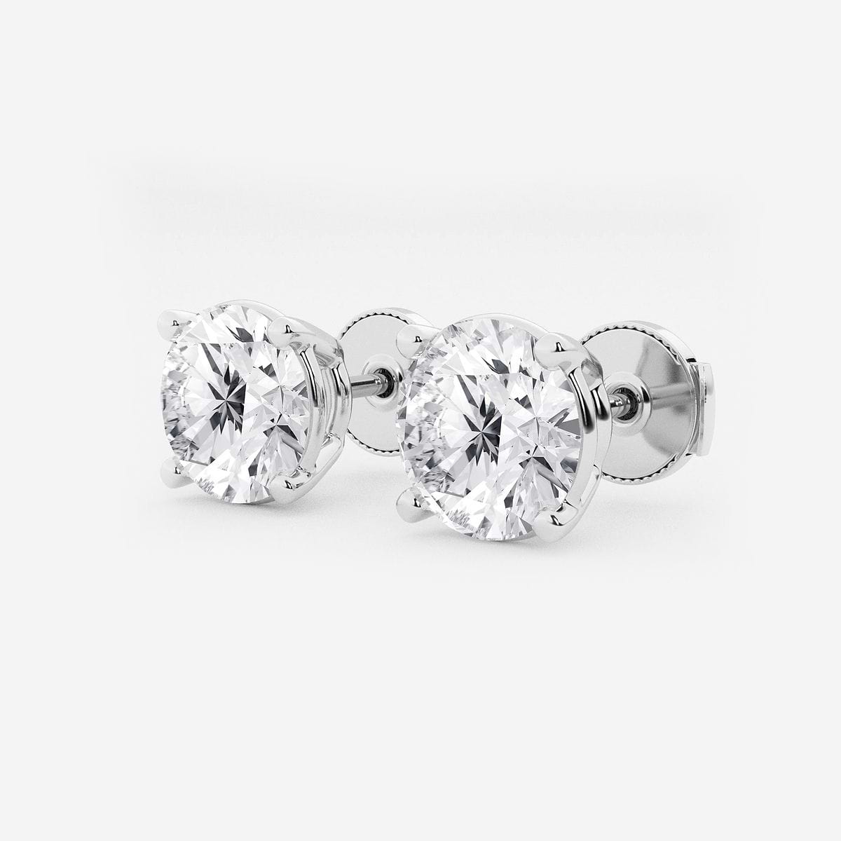 Additional Image 1 for  5 ctw Round Near-Colorless (F) Lab Grown Diamond Certified Stud Earrings