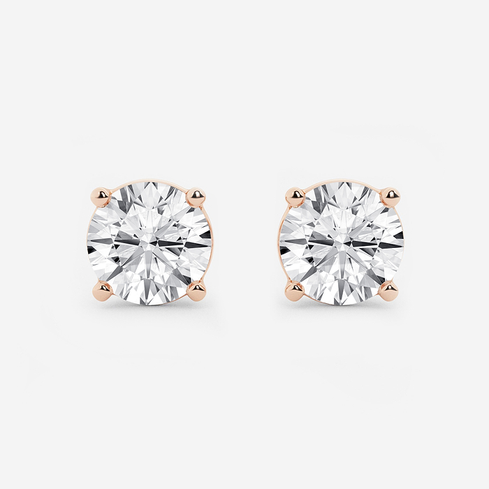 5 ctw Round Lab Grown Diamond Stud Earrings