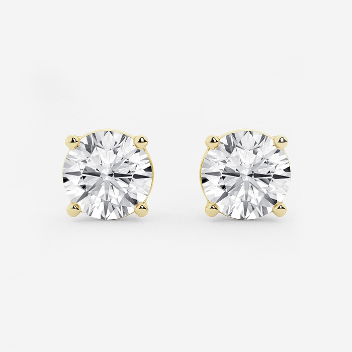 5 ctw Round Lab Grown Diamond Stud Earrings