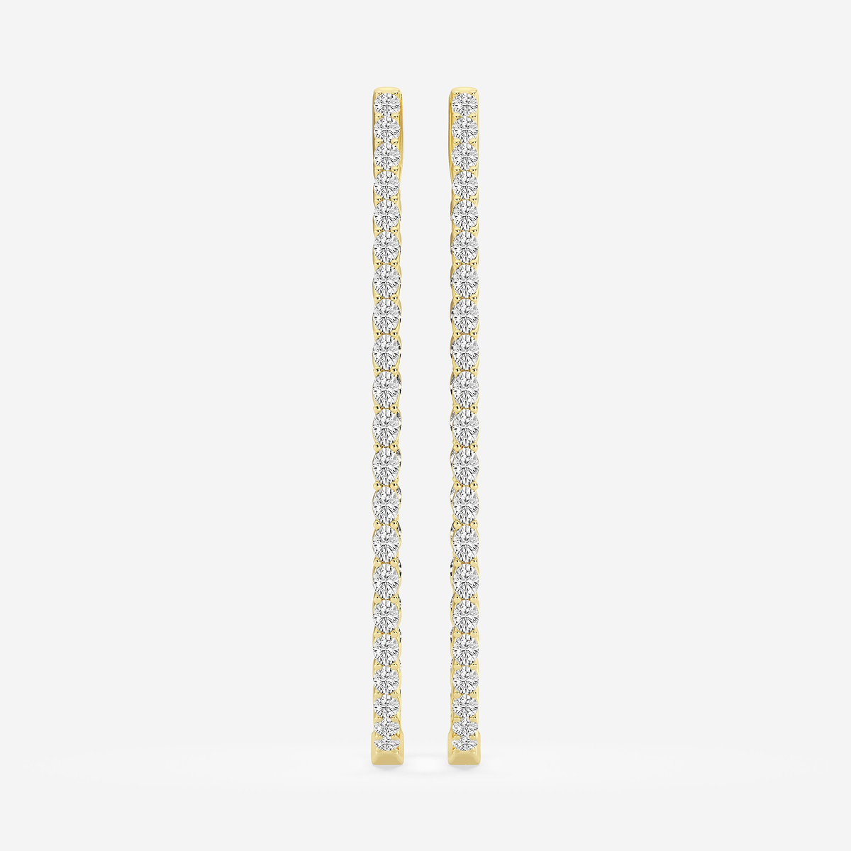 5 ctw Oval Lab Grown Diamond Inside Out Hoop Earrings