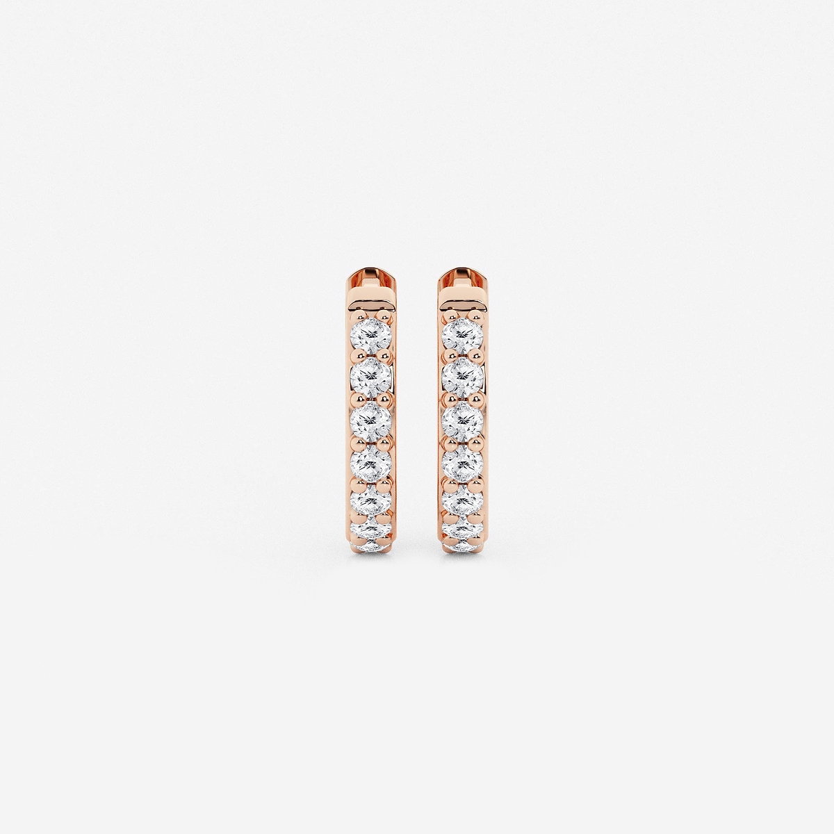 näas 1/4 ctw Round Lab Grown Diamond Hoop Earrings