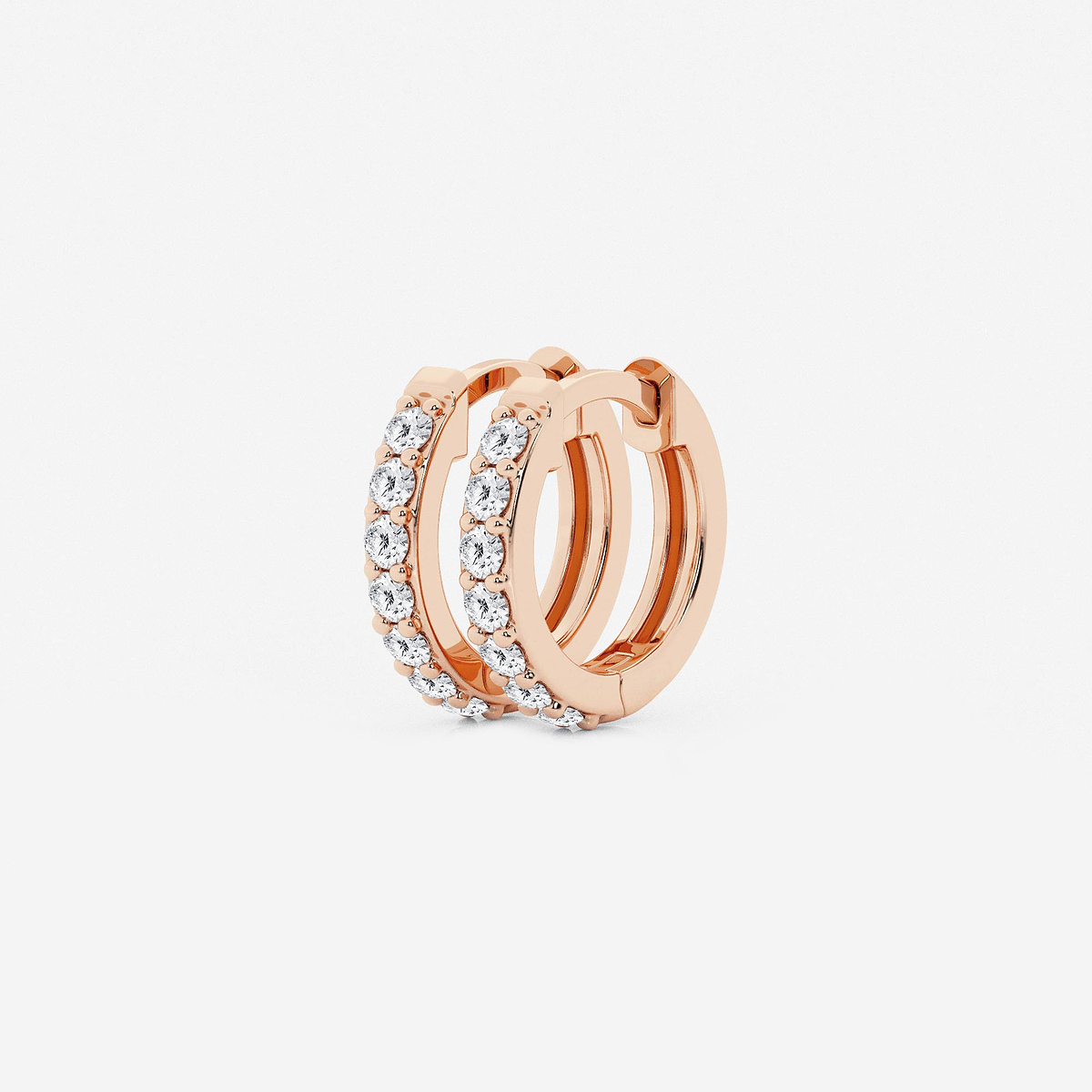 Additional Image 1 for  näas 1/4 ctw Round Lab Grown Diamond Hoop Earrings