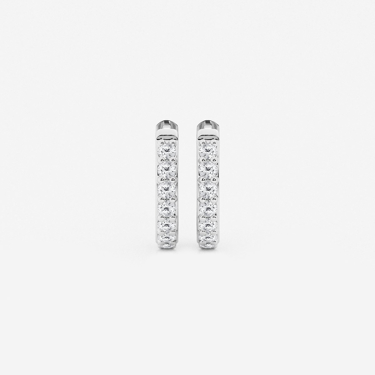 näas 1/4 ctw Round Lab Grown Diamond Hoop Earrings