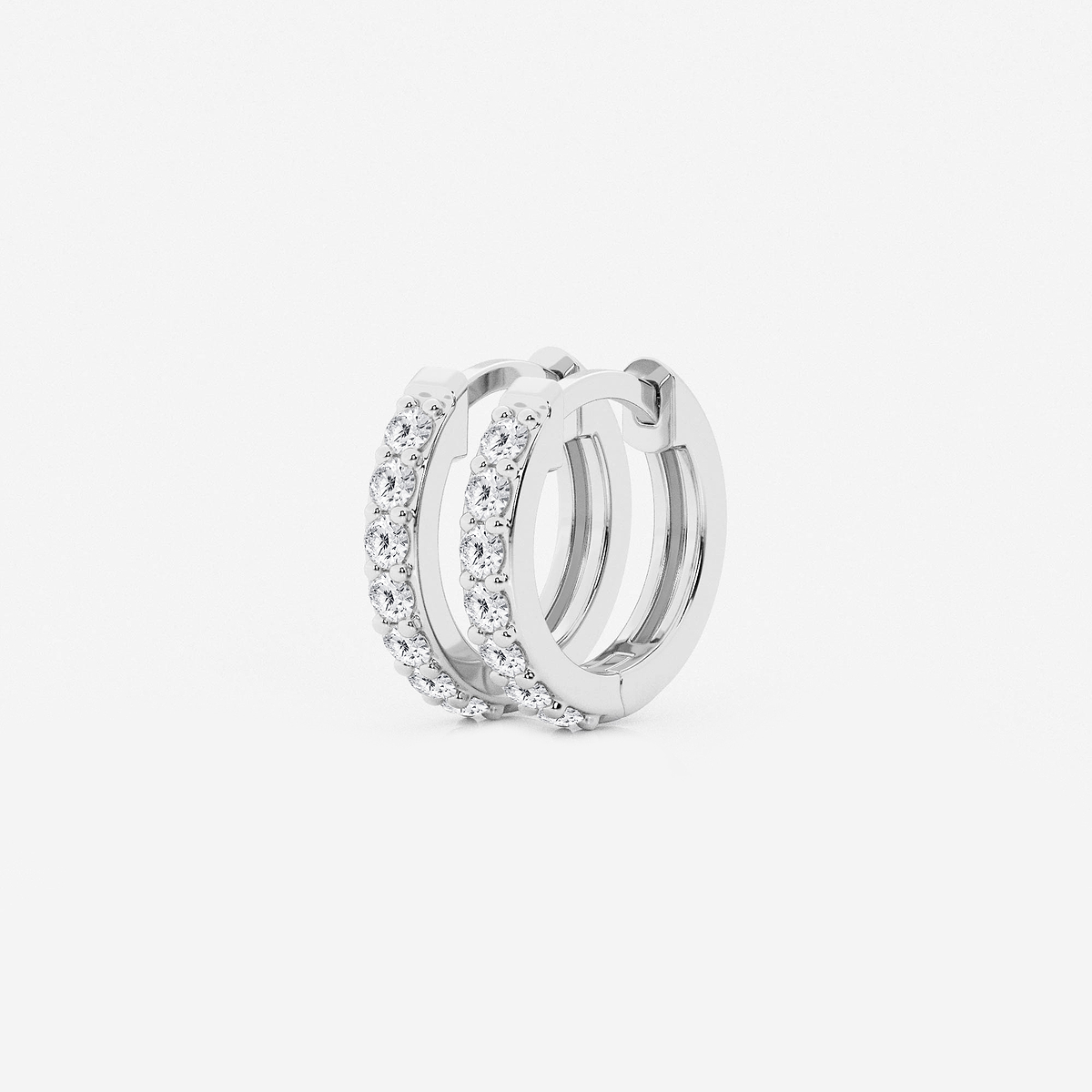 Additional Image 1 for  näas 1/4 ctw Round Lab Grown Diamond Hoop Earrings