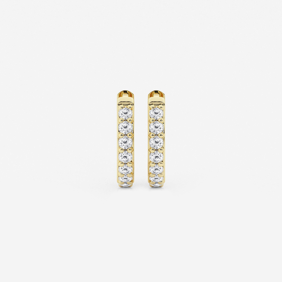 näas 1/4 ctw Round Lab Grown Diamond Hoop Earrings