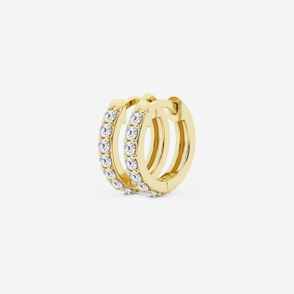 Additional Image 1 for  näas 1/4 ctw Round Lab Grown Diamond Hoop Earrings