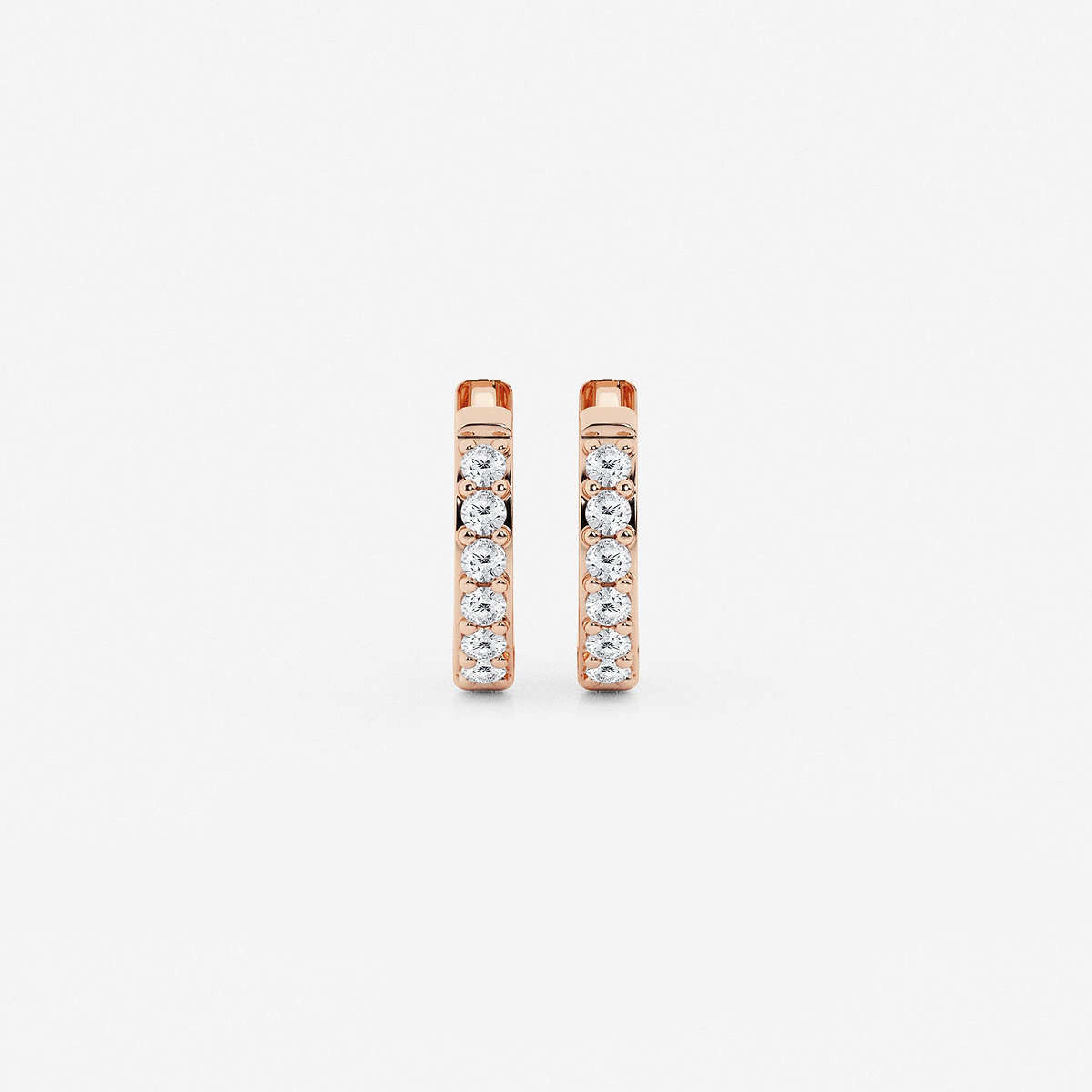näas 1/8 ctw Round Lab Grown Diamond Hoop Earrings