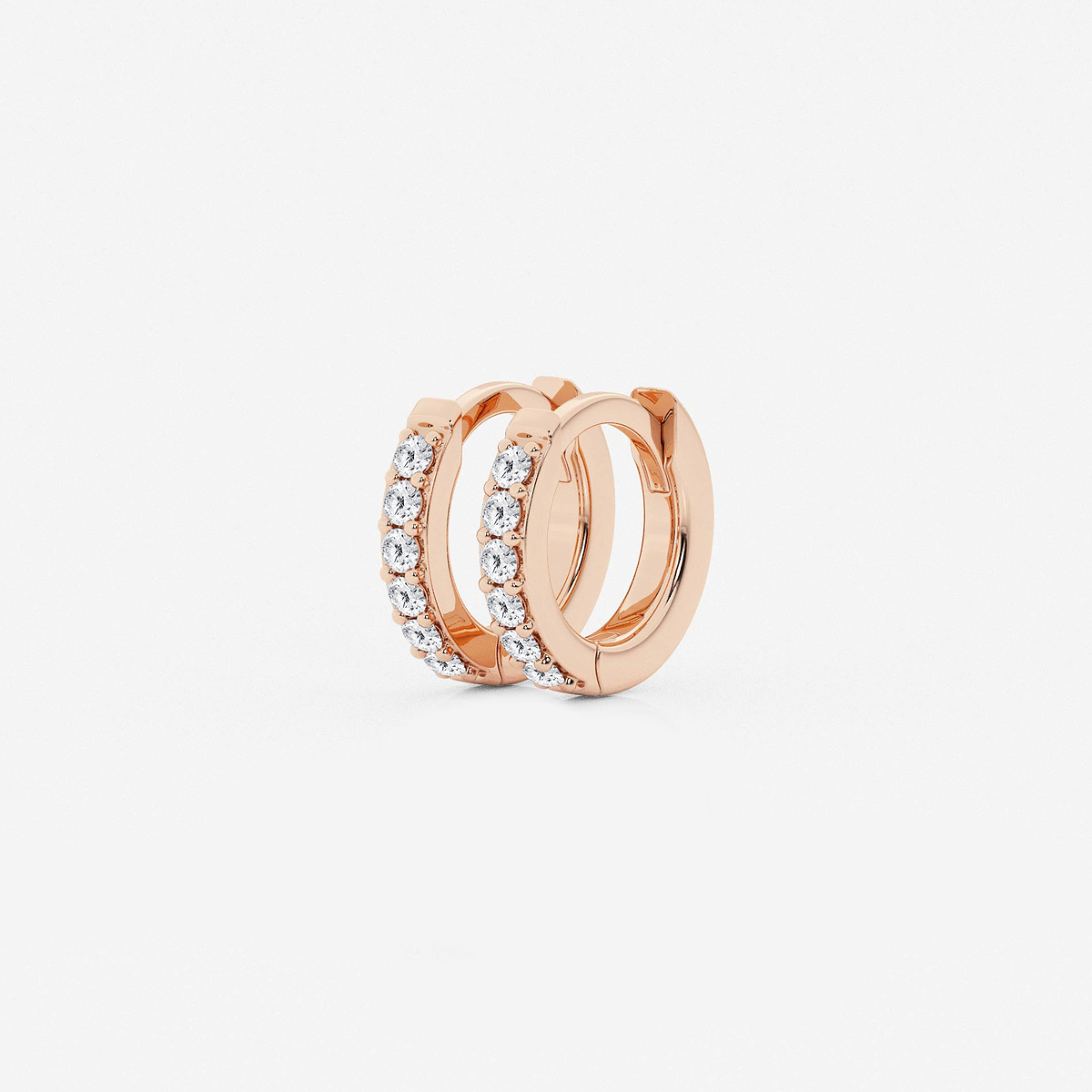 Additional Image 1 for  näas 1/8 ctw Round Lab Grown Diamond Hoop Earrings