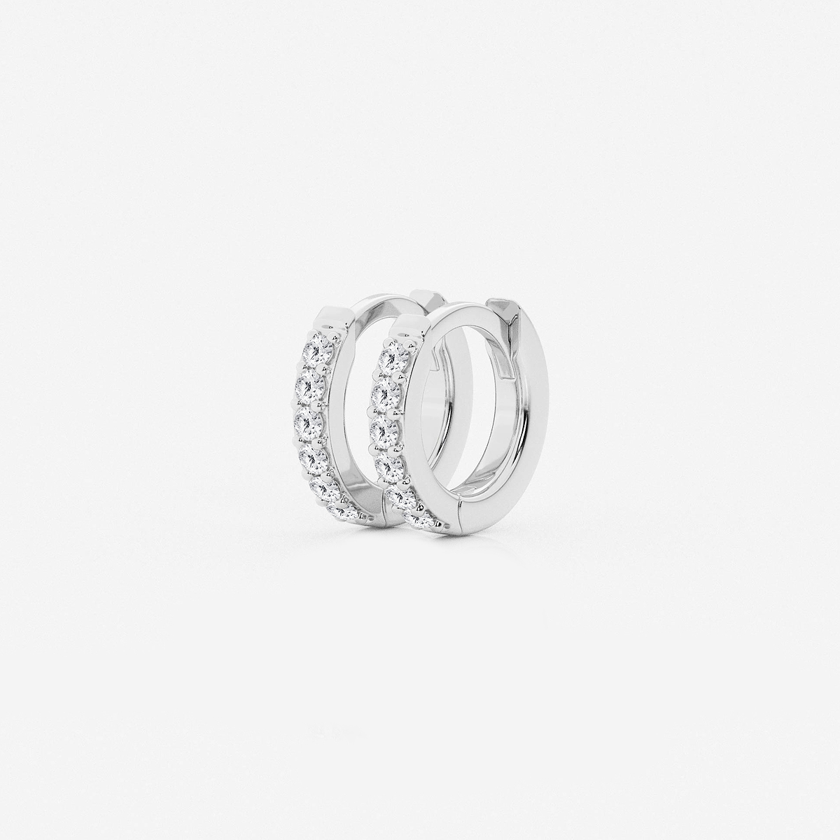 Additional Image 1 for  näas 1/8 ctw Round Lab Grown Diamond Hoop Earrings