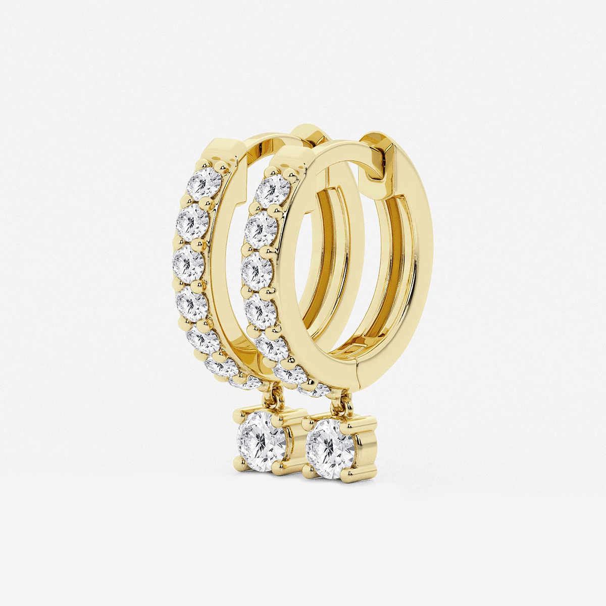 Additional Image 1 for  näas 2/5 ctw Round Lab Grown Diamond Hoop Earrings