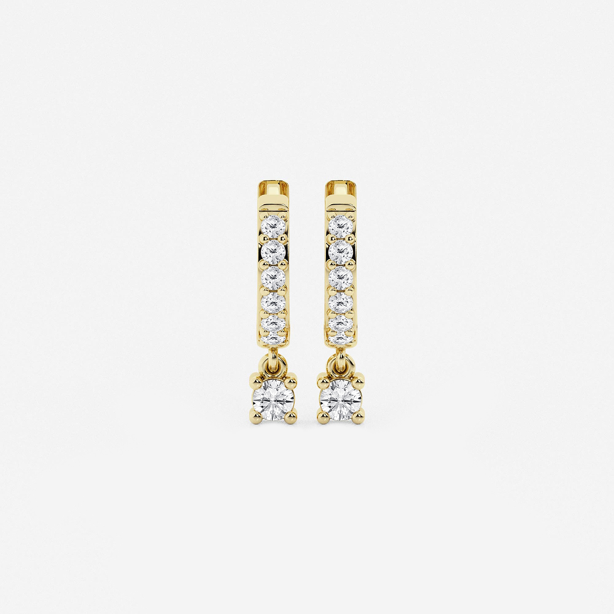 näas 1/5 ctw Round Lab Grown Diamond Hoop Earrings