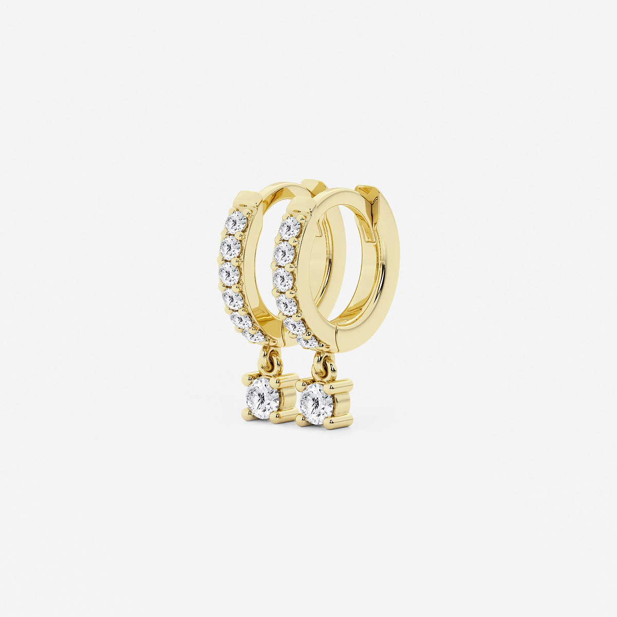 Additional Image 1 for  näas 1/5 ctw Round Lab Grown Diamond Hoop Earrings