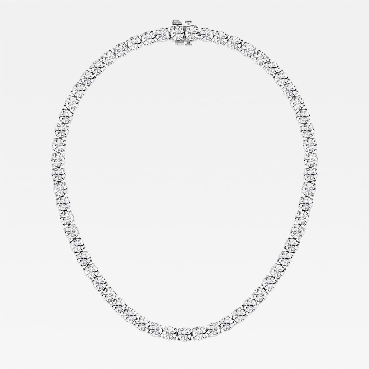 Additional Image 1 for  59 ctw Round Lab Grown Diamond Tennis Necklace