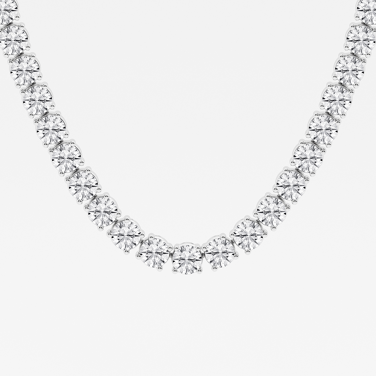 Additional Image 1 for  59 ctw Round Lab Grown Diamond Tennis Necklace