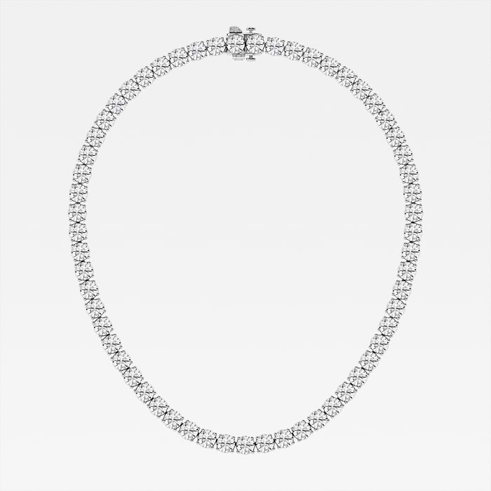 Additional Image 1 for  59 ctw Round Lab Grown Diamond Tennis Necklace
