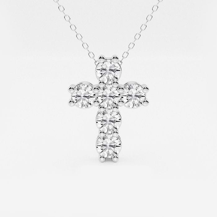 Round Petite Cross Pendant