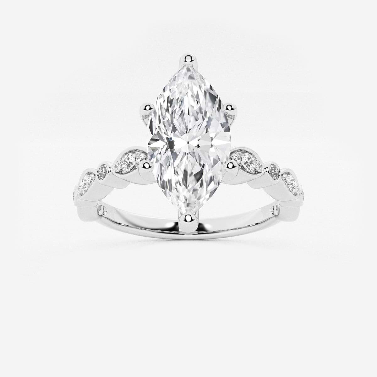 Aimee 1 ctw Marquise Lab Grown Diamond Engagement Ring with