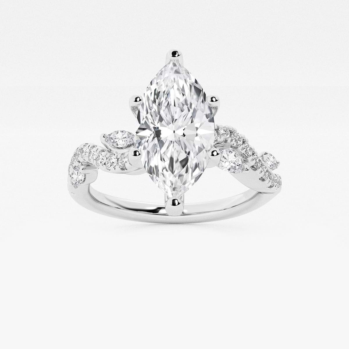 1 1/8 ctw Marquise Lab Grown Diamond Marquise Vine Engagement Ring