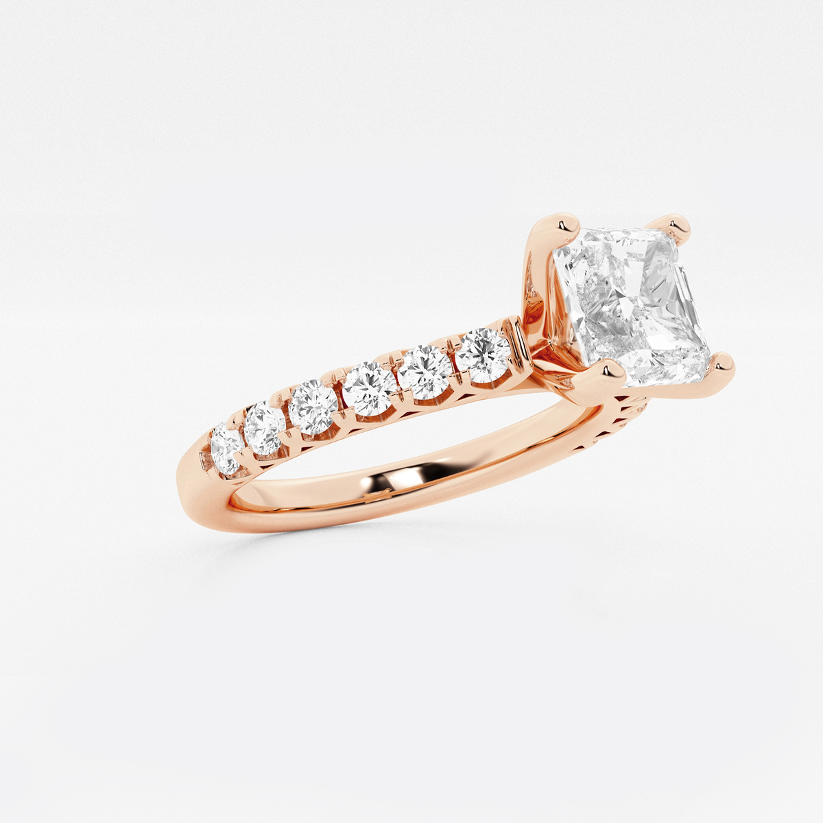 Additional Image 1 for  2 ctw Asscher Lab Grown Diamond Royal Crown Engagement Ring