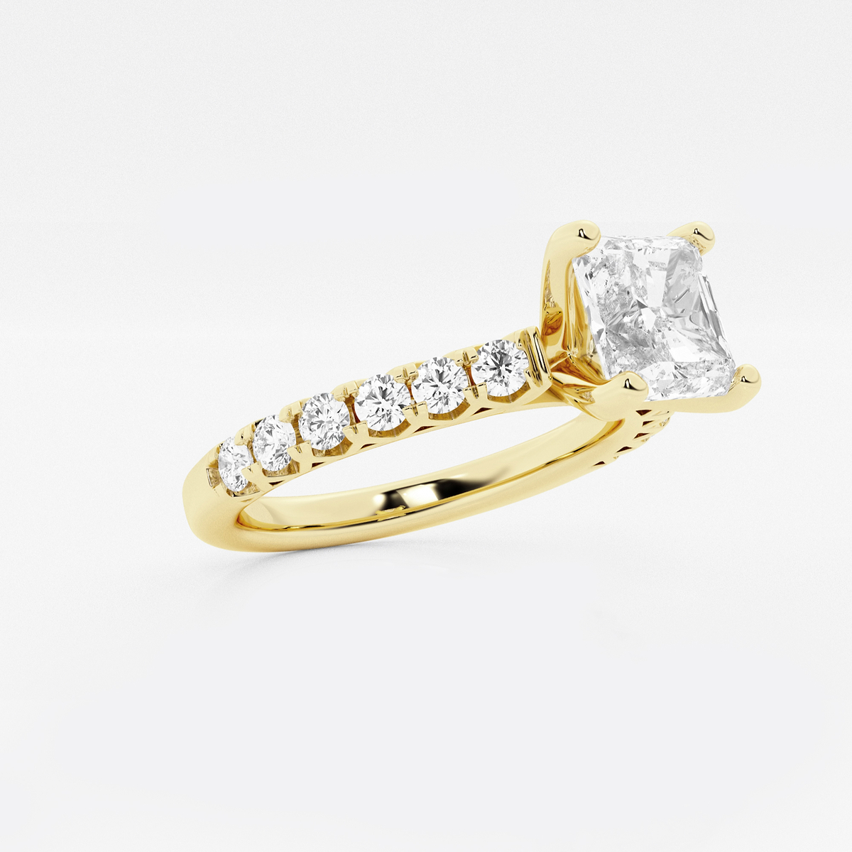Additional Image 1 for  3 1/2 ctw Asscher Lab Grown Diamond Royal Crown Engagement Ring