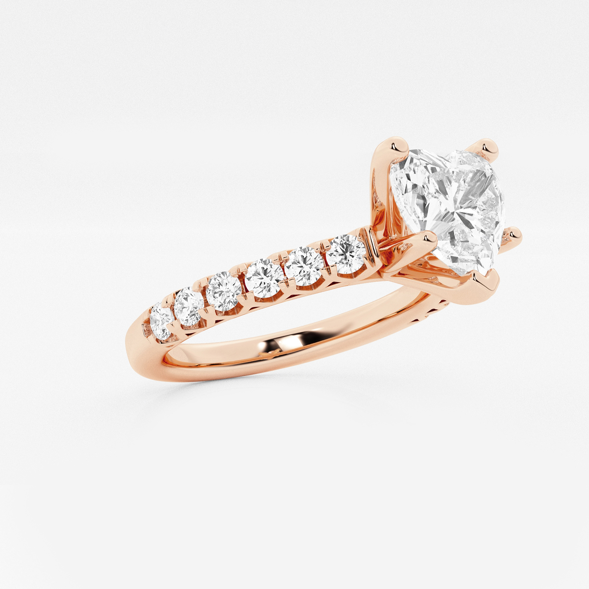 Additional Image 1 for  3 1/2 ctw Heart Lab Grown Diamond Royal Crown Engagement Ring
