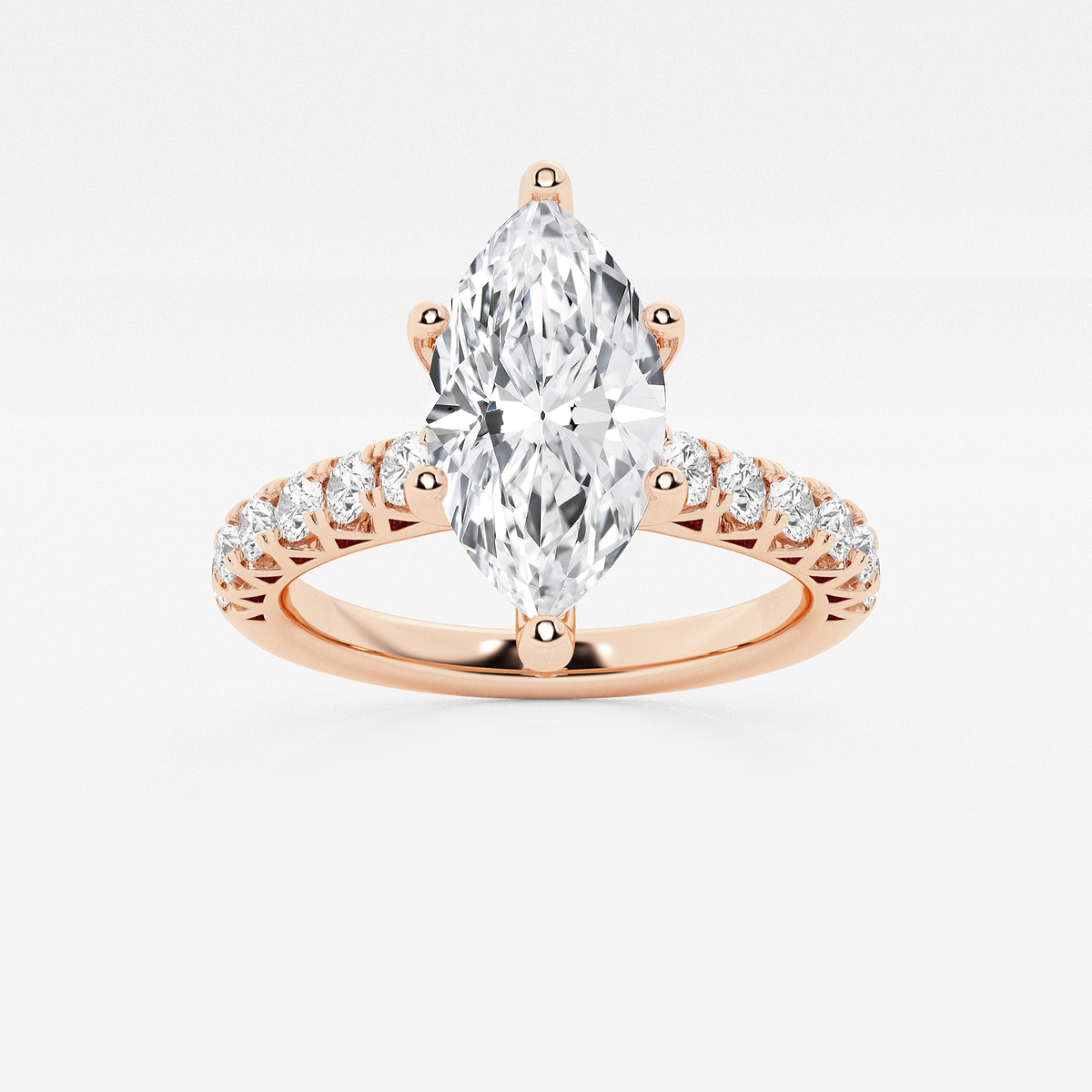 3 ctw Marquise Lab Grown Diamond Royal Crown Engagement Ring