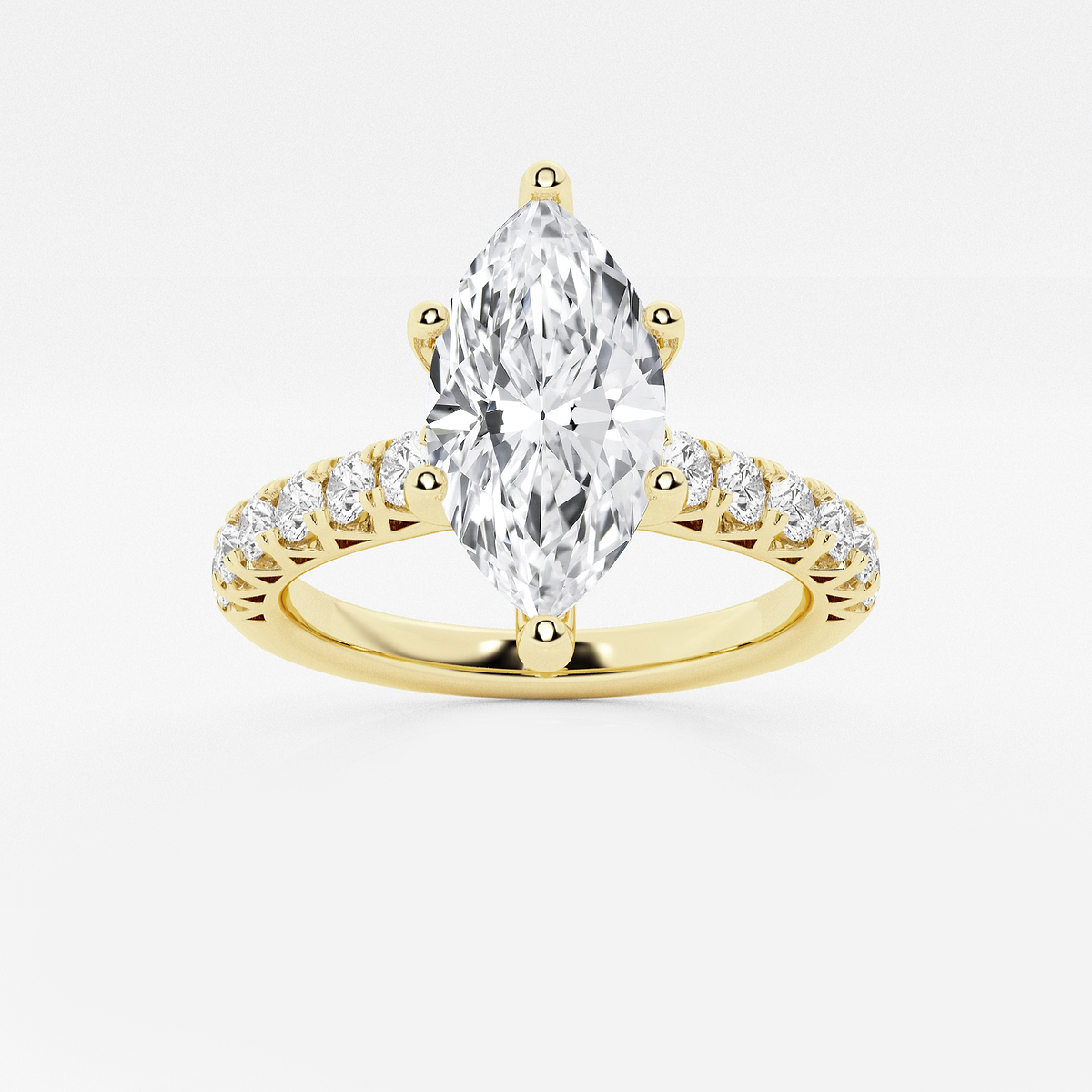 3 ctw Marquise Lab Grown Diamond Royal Crown Engagement Ring