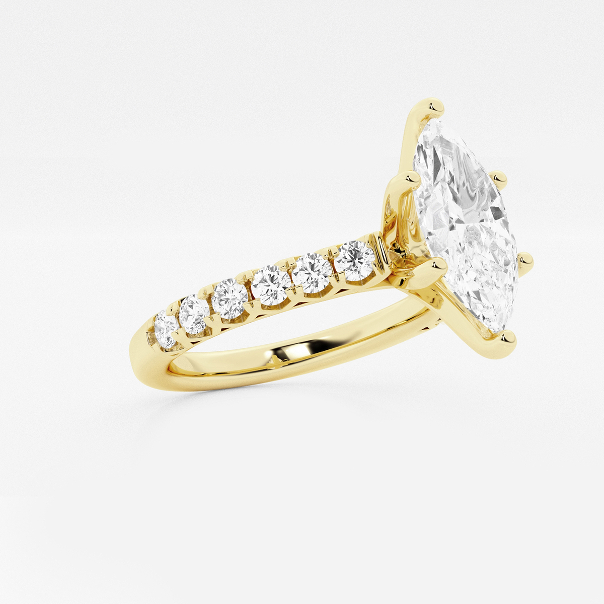 Additional Image 1 for  3 ctw Marquise Lab Grown Diamond Royal Crown Engagement Ring