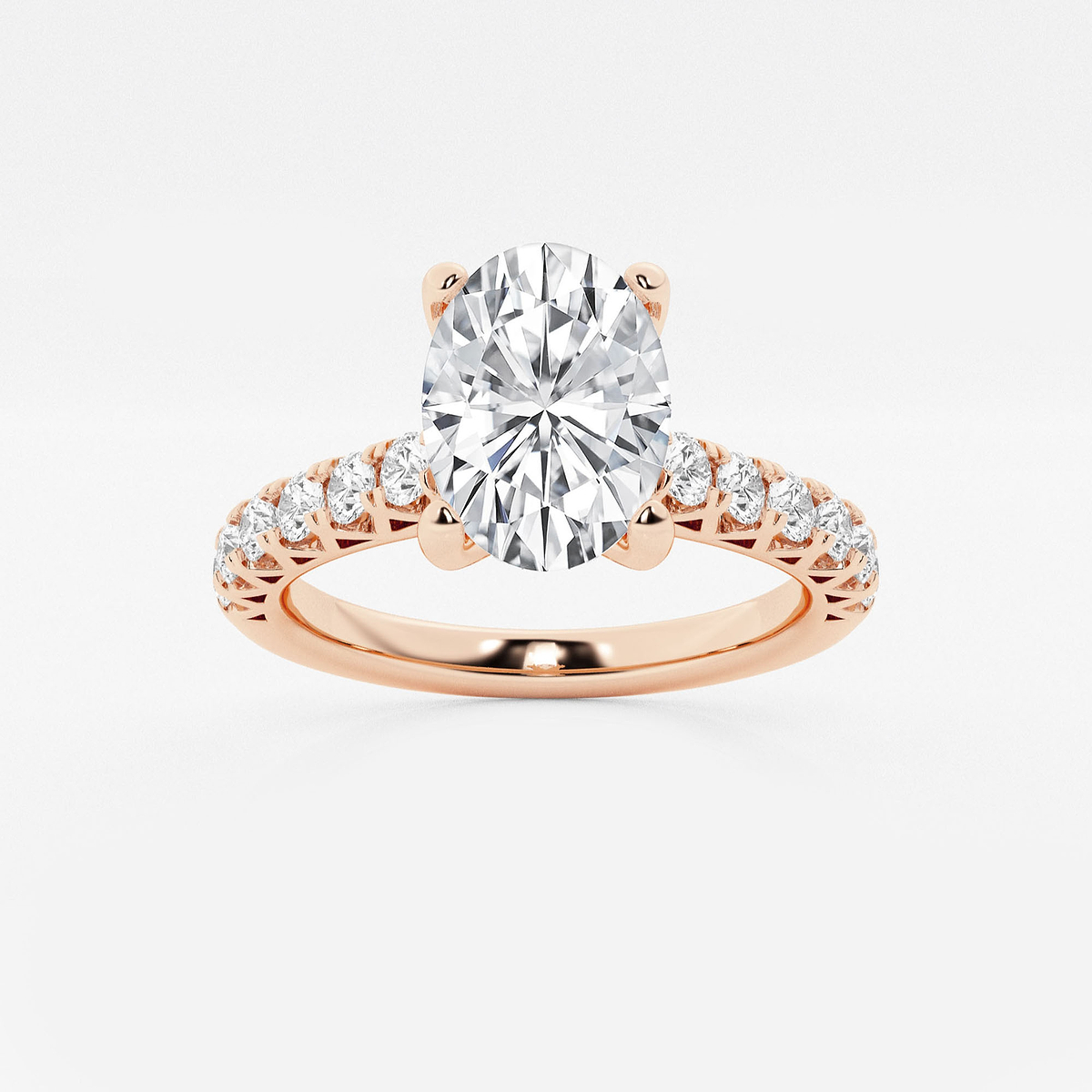 2 ctw Oval Lab Grown Diamond Royal Crown Engagement Ring