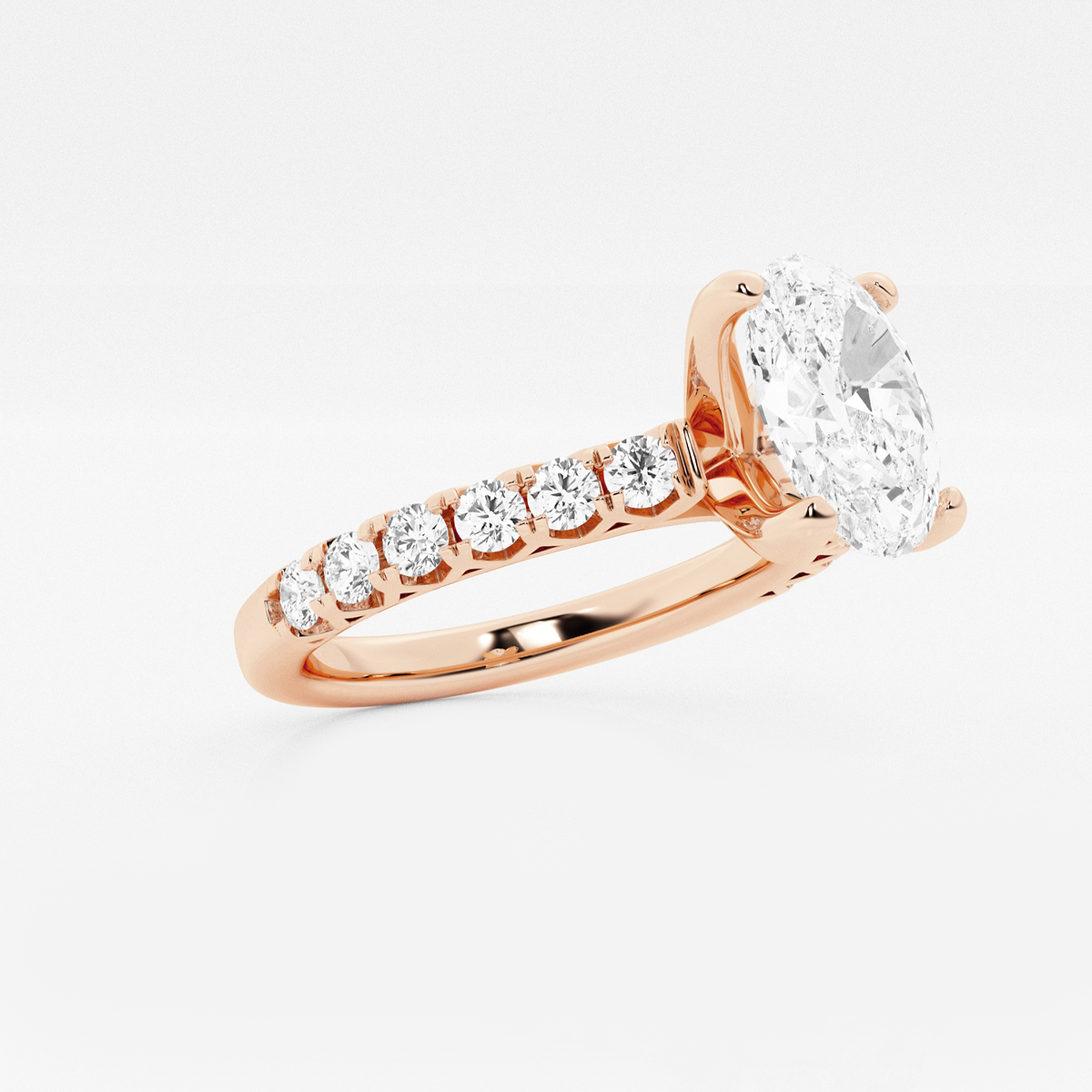 Additional Image 1 for  2 ctw Oval Lab Grown Diamond Royal Crown Engagement Ring