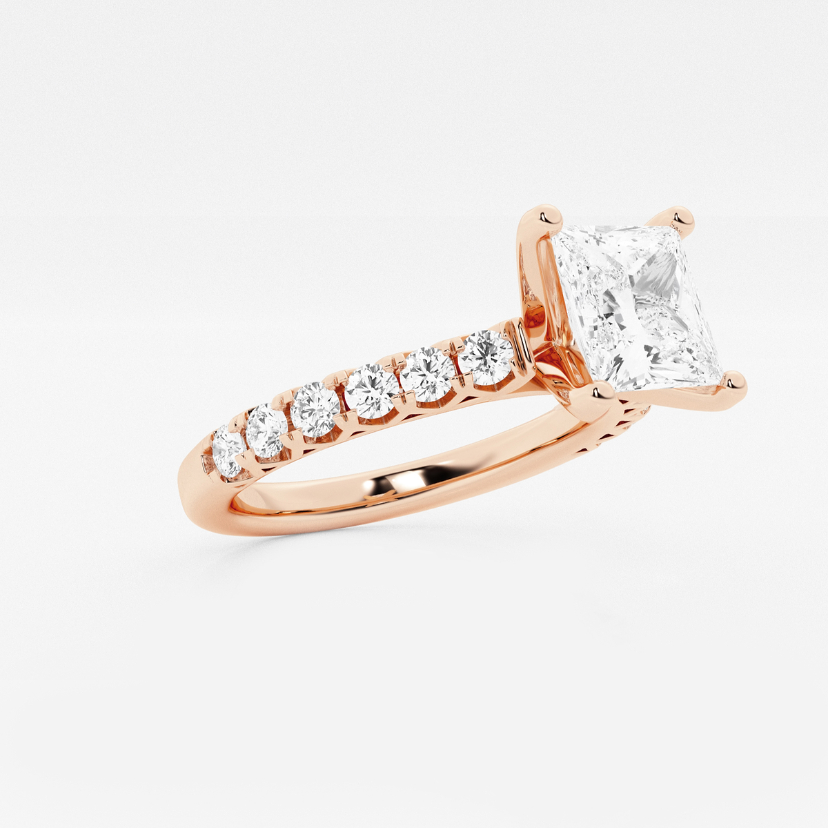 Additional Image 1 for  2 1/2 ctw Princess Lab Grown Diamond Royal Crown Engagement Ring