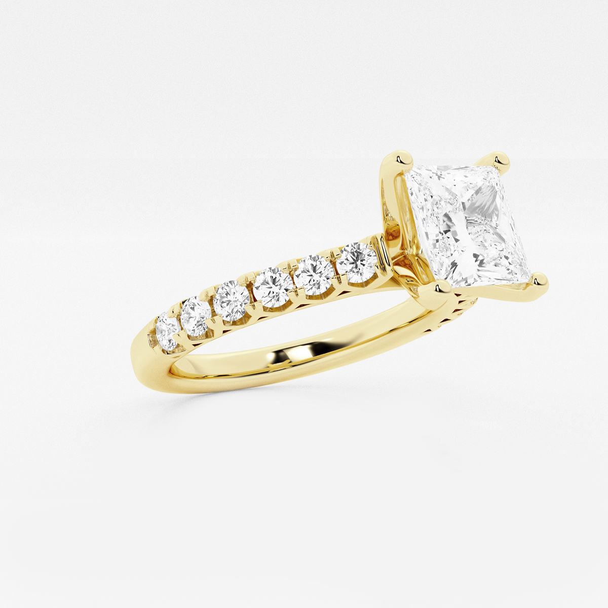 Additional Image 1 for  3 ctw Princess Lab Grown Diamond Royal Crown Engagement Ring