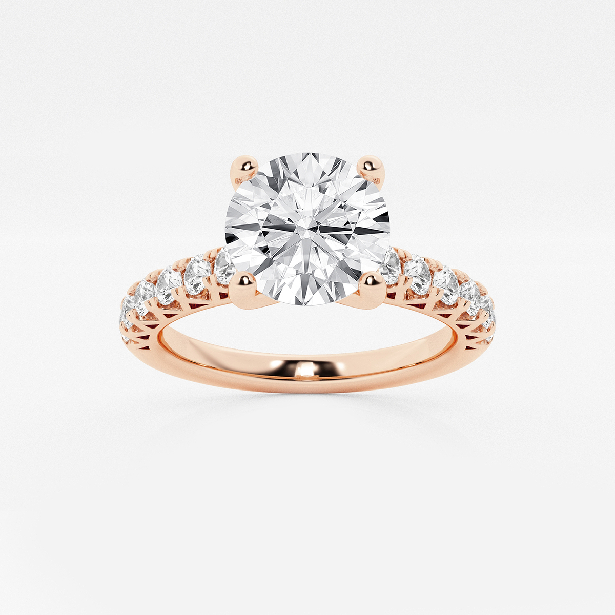 2 ctw Round Lab Grown Diamond Royal Crown Engagement Ring