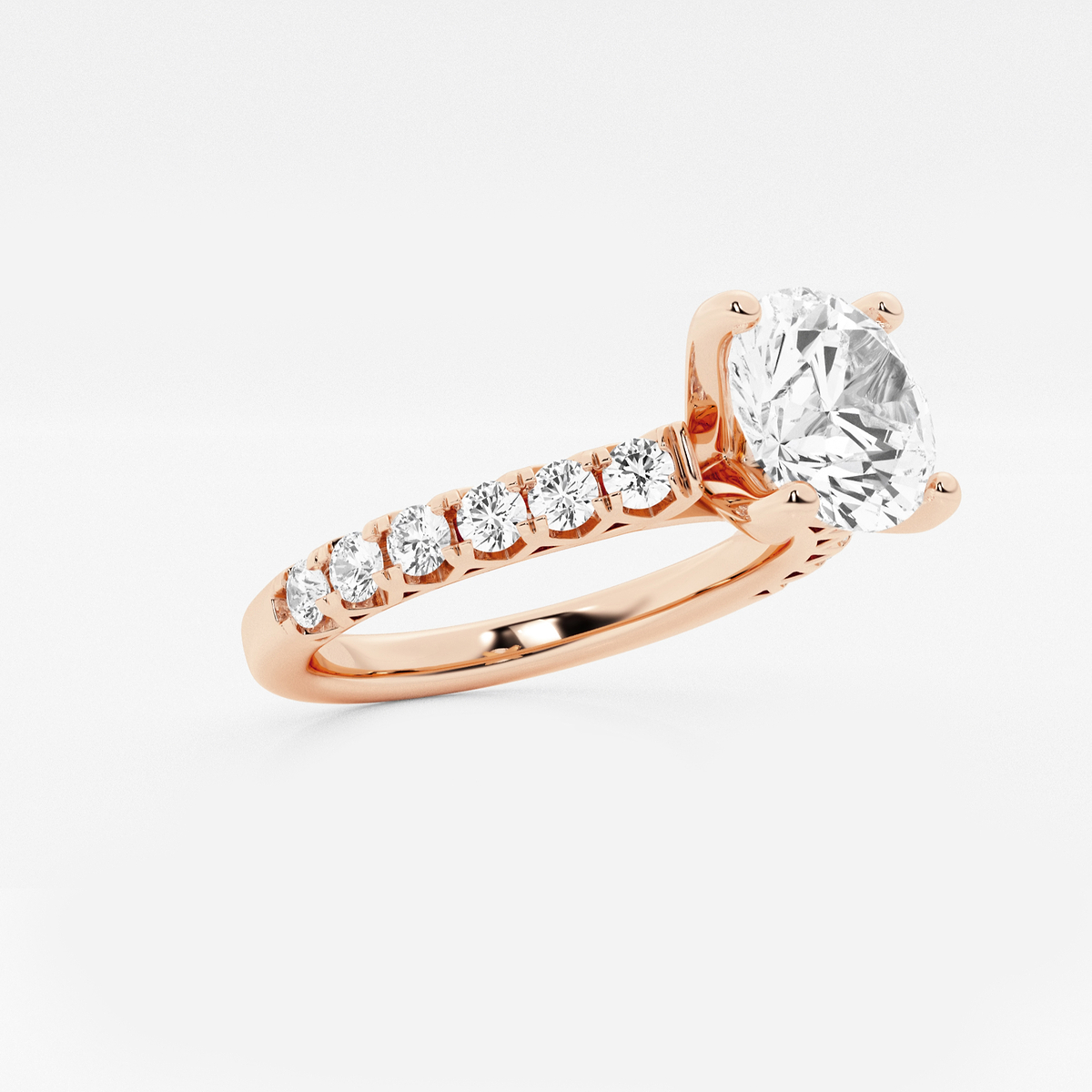 Additional Image 1 for  2 ctw Round Lab Grown Diamond Royal Crown Engagement Ring