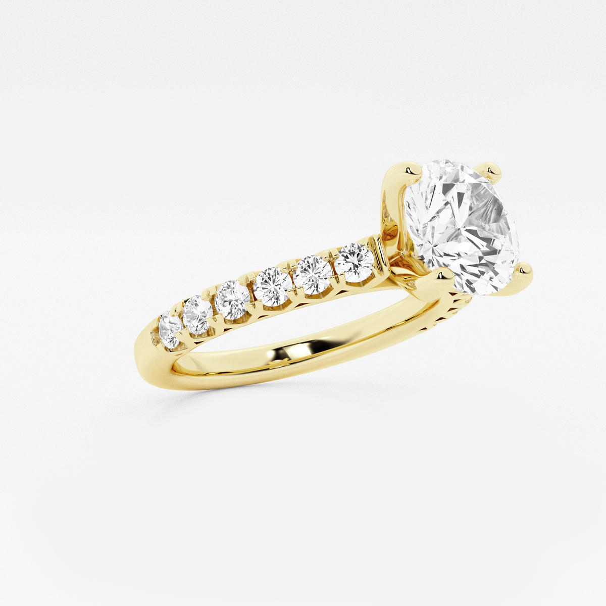 Additional Image 1 for  3 ctw Round Lab Grown Diamond Royal Crown Engagement Ring