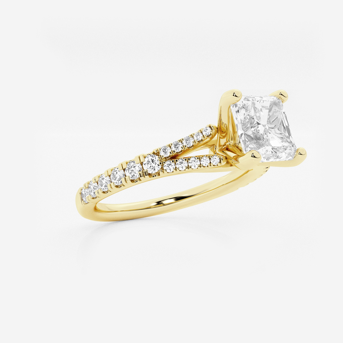 Additional Image 1 for  2 1/3 ctw Asscher Lab Grown Diamond Split Shank Engagement Ring
