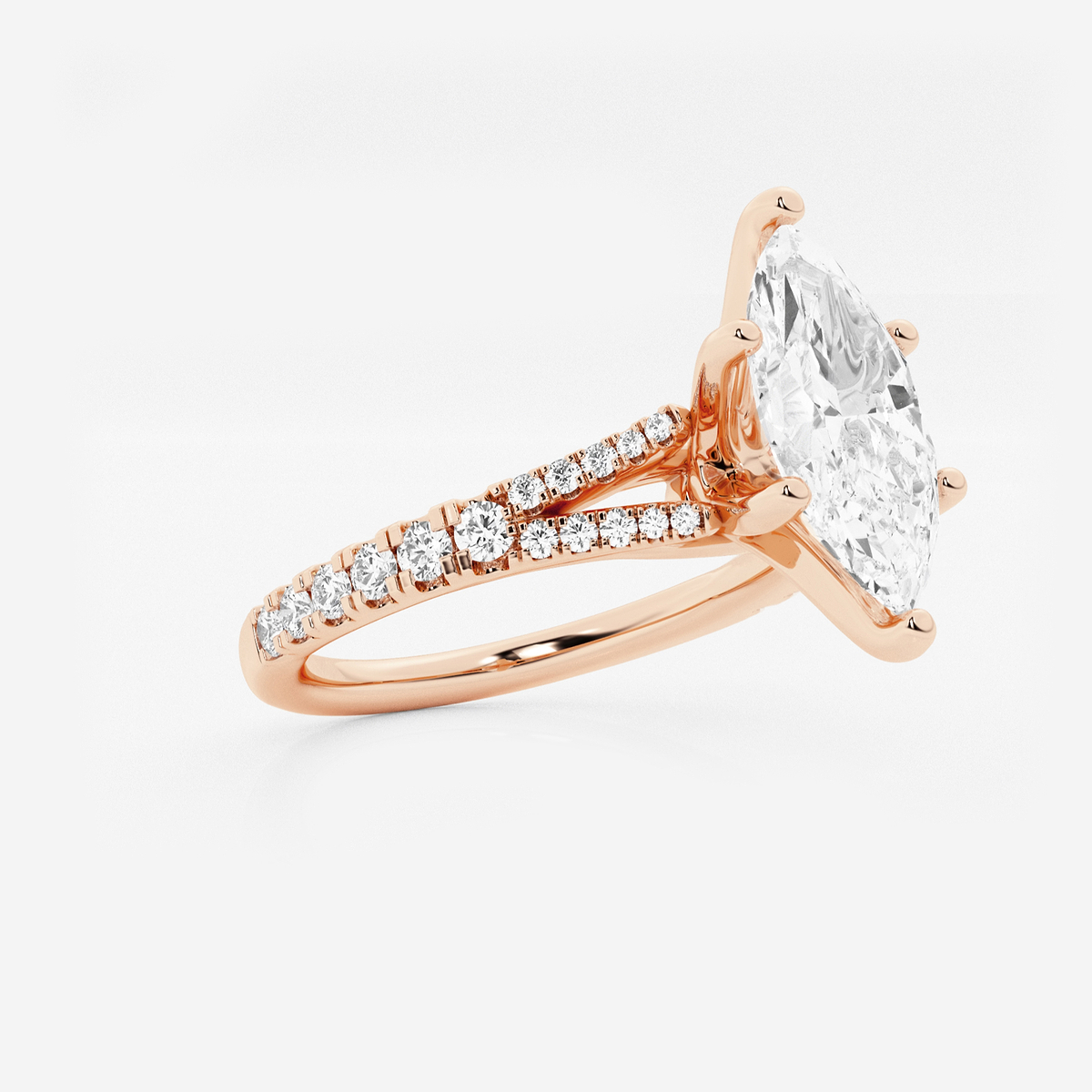 Additional Image 1 for  1 7/8 ctw Marquise Lab Grown Diamond Split Shank Engagement Ring