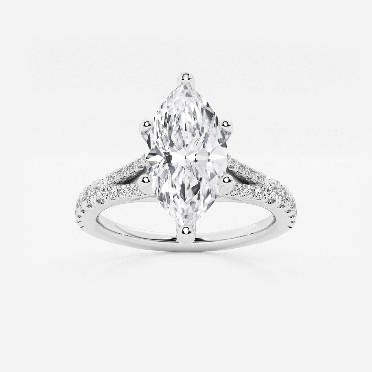 1 7/8 ctw Marquise Lab Grown Diamond Split Shank Engagement Ring
