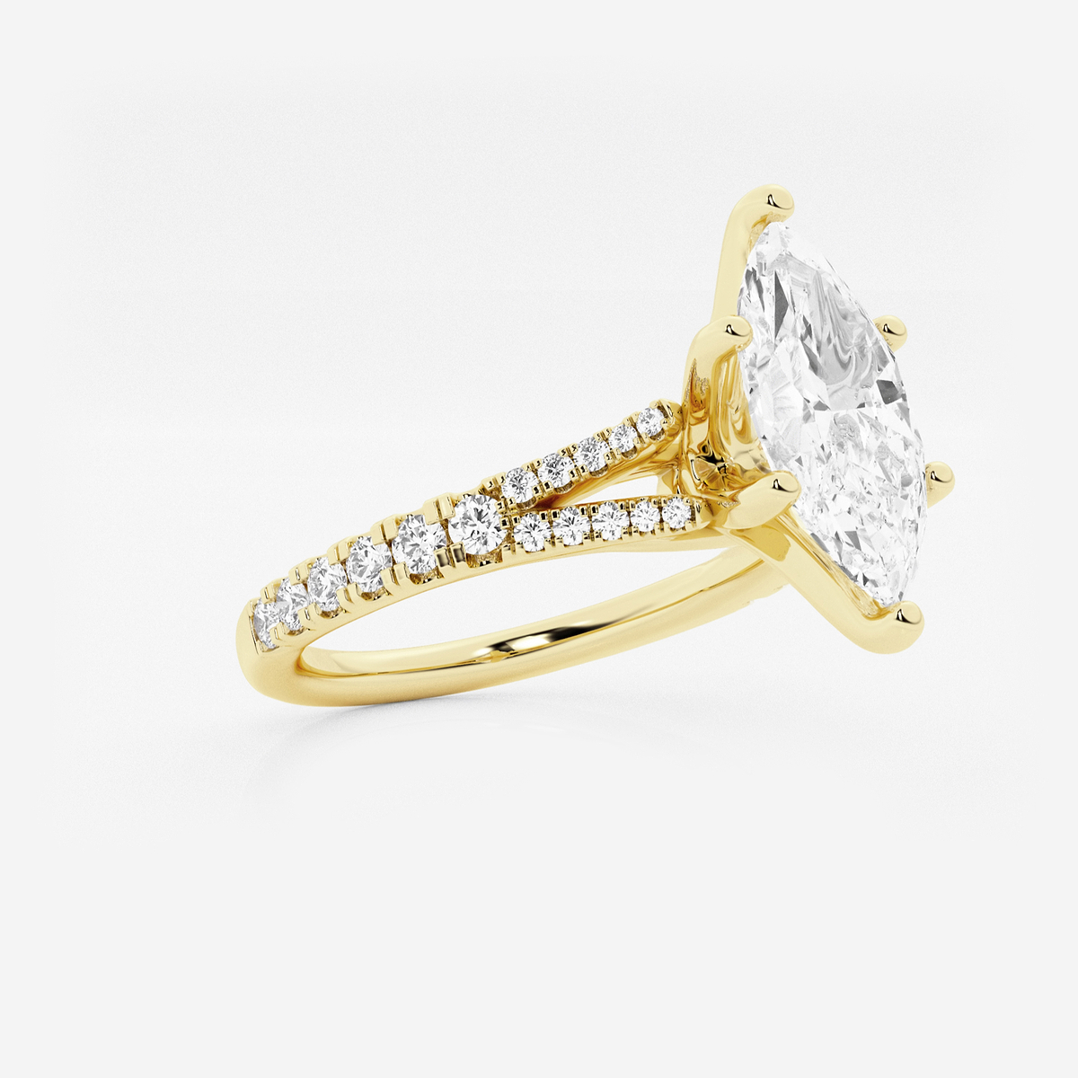 Additional Image 1 for  1 7/8 ctw Marquise Lab Grown Diamond Split Shank Engagement Ring